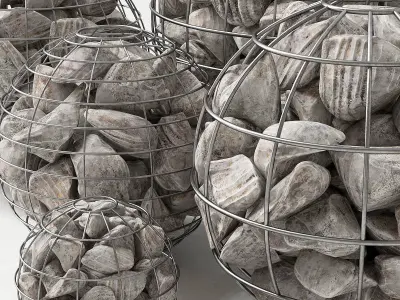 Gabion sphere form 3D model