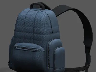 Backpack bag baggage Color 3d low poly Low-poly 3D model