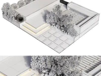 Landscape Furniture  pool 01 3D model