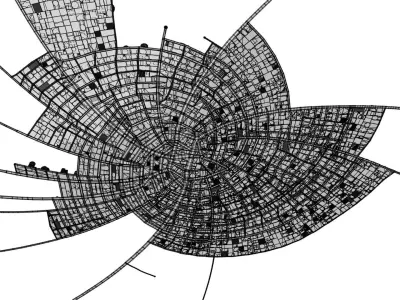 City SEVENTI - AR - VR - Low poly 3D model Low-poly 3D model