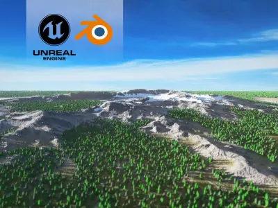 Volcano Mountain Range Version 6 3D model