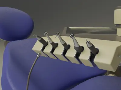 Compact Dental Chair Low-poly 3D model