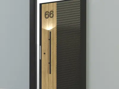 door set 03 Low-poly 3D model