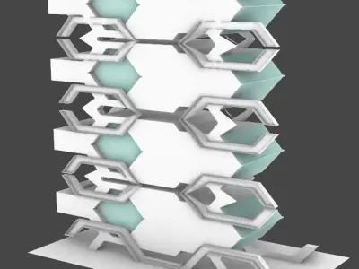 futuristic building space style 3D model 3D model