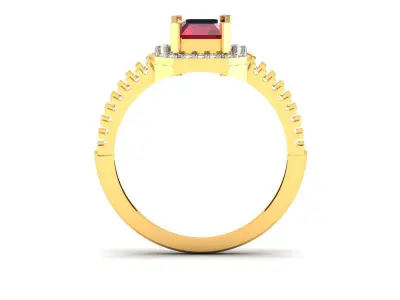 Diamond Ring For Women 3d Print Model 3D print model 38