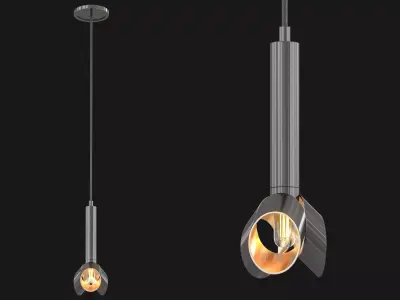 Copper Modern Pendant 3D model