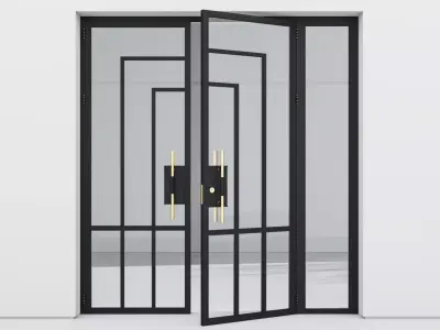 Aluminium door 224 3D model