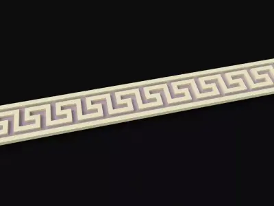 baguette greek key border Free 3D model
