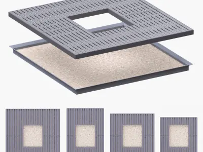 Tree Grills Set 3D model