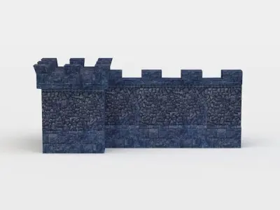 Masonry wall Low-poly 3D model