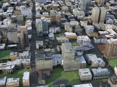 City 73 Low-poly 3D model