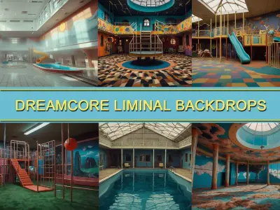 Dreamcore Image Backdrops 3D model