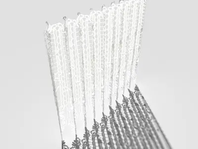 Lace Curtain Short 3D model