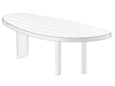 525 Table En Forme Libre 3D model