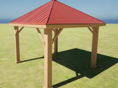 Gazebo ue 5 nanite with collision 3D model