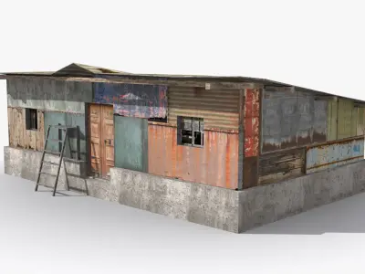 Slum x19 Low-poly 3D model purchase