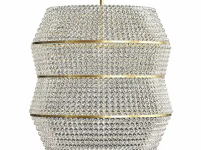 RUGIANO crystal pendant light - gold 3D model