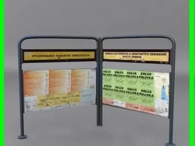 Advertising Billboards 3D model