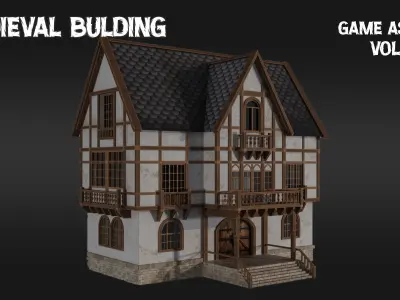 Medieval building  vol01 Low-poly 3D model