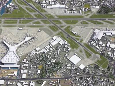 Mumbai - 3D Airport Model Low-poly 3D model