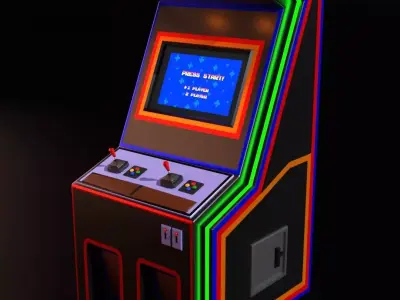 Retro Arcade Low-poly 3D model