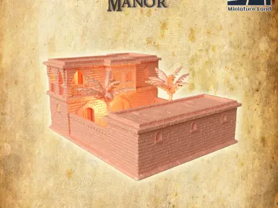 Arabian Manor Tabletop Terrain 28 MM 3D print model