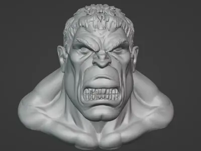 Hulk Bust 3D print model