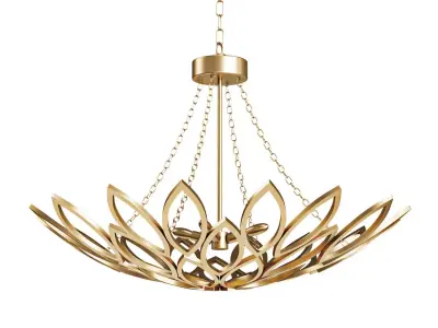 Chandelier ALLEMANDE by Currey  Company Gold 3D model