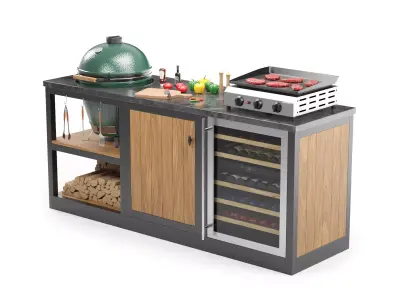 Outdoor BBQ 3D model