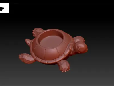 Turtle Candleholder 3D print model