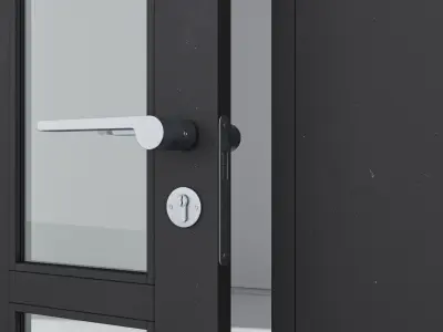 Aluminium door 201 3D model