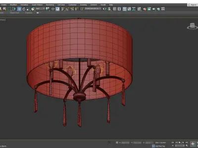 Gwyneth Drum Chandelier Low-poly 3D model