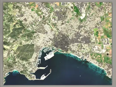 Cityscape and port Italy 3D model