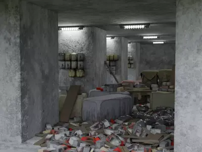 Abandoned Building Rubble - Environment 002 Low-poly 3D model