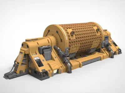 sci fi Small modular reactor 3D model