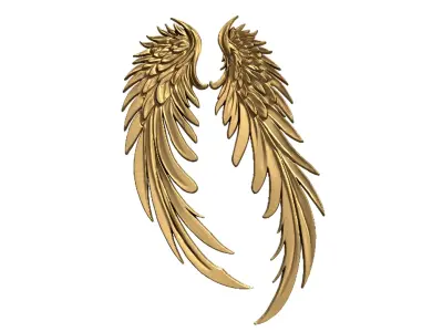 Wings Printable carved decor 13  3D print model