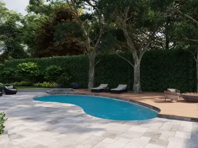 Garden Landscape 3D Model - SketchUp and Lumion Scene 3D model 3D model