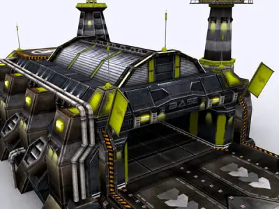 3DRT - Light Vessels Factory  Low-poly 3D model