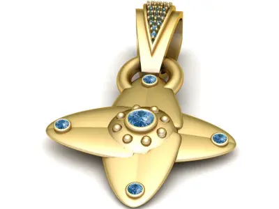 STAR GOLD PENDANT  3D print model