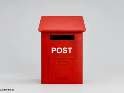 Postbox Low Poly 3D Model Low-poly 3D model