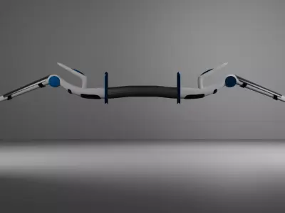 Futuristic Sci-Fi Bow 3D Model Low-poly 3D model