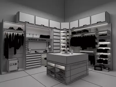 full dress room  3D model