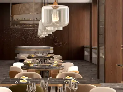 restaurant interior 3D model shop