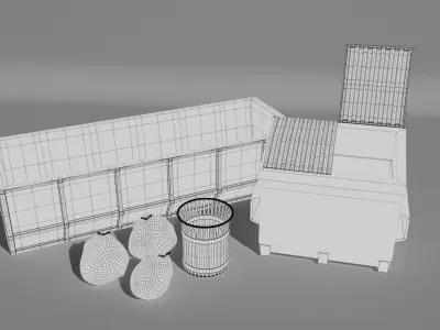 City Assets Pack 01 3D model