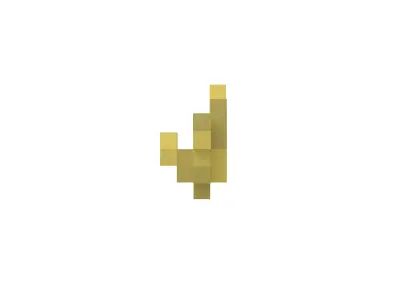 Voxel Grass v1 003 2 Low-poly 3D model