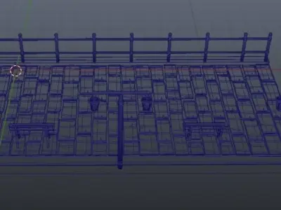 City Street at night 3D model