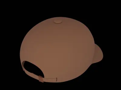 Brown Cap Free low-poly 3D model
