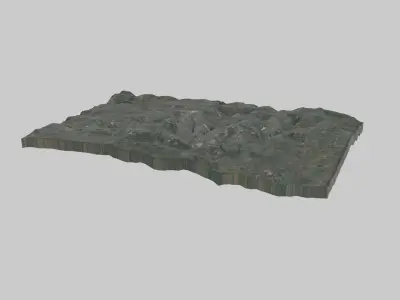 Donetsk City Low-poly 3D model