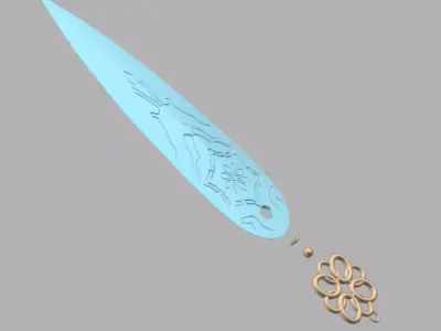 Kpop Demon Hunters Zoey weapon shin kal 3D print model