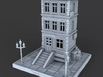 Old Town Architecture 3D print model